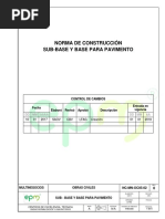 Subbase y Base para Pavimento NC MN OC05 02