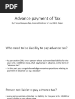 Advance Payment of Tax