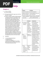 Answers To Saqs: Cambridge International As Level Biology