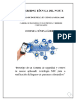 Sistema de Seguridad y Control de Acceso Aplicando Tecnología NFC PDF