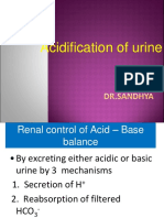 Acidification of Urine