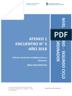 Nivel Primario - Ateneo Didáctico #1 Encuentro 3 - Segundo Ciclo Matemática - Carpeta Coordinador