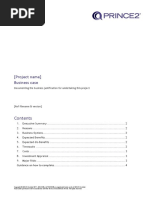 (Project Name) Business Case: Documenting The Business Justification For Undertaking This Project