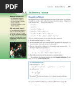 Binomial Coefficients: HE Inomial Heorem