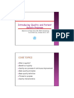 Introducing Quality Patient Safety Program