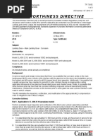 Airworthiness Directive: Number: Ata: Effective Date: Type Certificate: Subject: Applicability