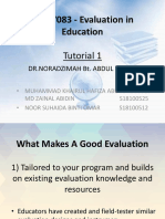 MED7083 - Evaluation in Education