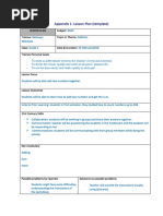 Appendix 1: Lesson Plan (Template)