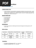 Shailesh Kachhot Resume