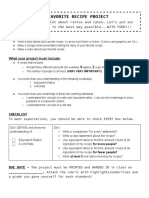 2018-2019 - Recipe Ratio and Rate Project Sheet