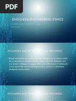 Engg434 Engineering Ethics: Engineers and Technological Progress Case Studies