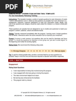 Kirkpatrick Hybrid Evaluation Tool Template