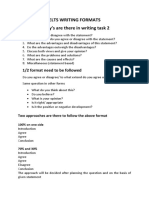 Ielts Writing Formats