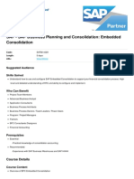 Sap Business Planning and Consolidation Embedded Consolidation