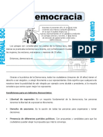 Ficha Que Es Democracia para Cuarto de Primaria