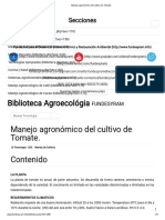 Manejo Agronómico Del Cultivo de Tomate - PDF