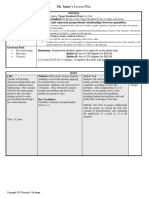 Tables of Proportional Relationships-Lesson