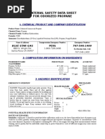 Material Safety Data Sheet For Odorized Propane: 1-Chemical Product and Company Identification