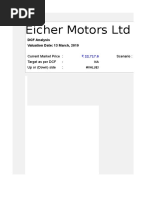 Eicher Motors LTD: DCF Analysis Valuation Date: 13 March, 2019