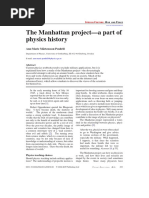 The Manhattan Project-A Part of Physics History: Ann-Marie M Artensson-Pendrill