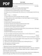 10 - Test - Chemical Equations and Reactions