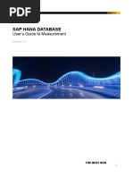 Sap Hana Database: User's Guide To Measurement