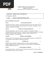 Course Plan HCI