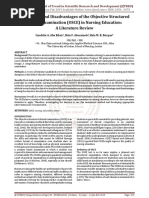 Advantages and Disadvantages of The Objective Structured Clinical Examination OSCE in Nursing Education A Literature Review