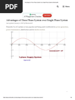 Advantages of Three Phase System Over Single Phase System