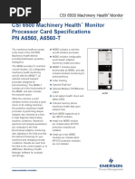 CSI 6500 Machinery Health Monitor Processor Card Specifications PN A6560, A6560-T