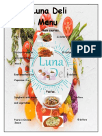 Luna Deli Menu: Main Courses