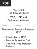 Chapter 6-2 The Transport Layer: TCP, UDP and Performance Issues