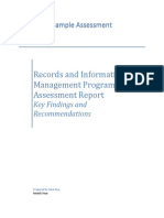 Records and Information Management Program Assessment Report