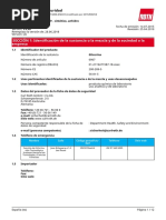 Ficha de Seguridad Compuesto Organico