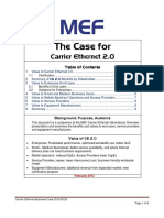 The Case For: Carrier Ethernet 2.0