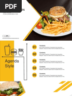 Burger With French Fries PowerPoint Templates