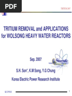 Wolsong Tritium Removal Facility Tritium 