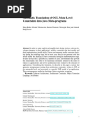 AutomaticTranslationofOCLMeta-Level ConstraintsintoJavaMeta-programs