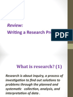 Review:: Writing A Research Proposal