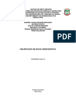 Trabalho Hidrologia - Delimitação de Bacia Hidrográfica