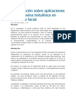 Actualización Sobre Aplicaciones de La Toxina Botulínica en Estética Facial