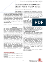 Design and Simulation of Perturb and Observe MPPT Algorithm For 72 Cell Solar PV System