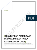 Soal Latihan Permintaan Penawaran Dan Harga Keseimbangan Ls001