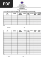 Brigada Eskwela Daily Attendance of Volunteers: BE Form 04