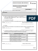 Atividades de Recuperação - Ficha Resumo (Anexo 2)