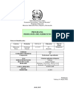 Programa. Fisiologia Del Ejercicio