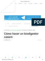 Cómo Hacer Un Biodigestor Casero