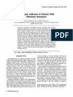 Prognostic Indicators in Patients With Pulmonary Metastases