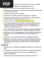 Arbitration: Arbitration Is A Fast Way To Get A Decision When You Are in A Dispute