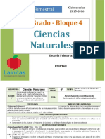 Plan 6to Grado - Bloque 4 Ciencias Naturales (2015-2016)